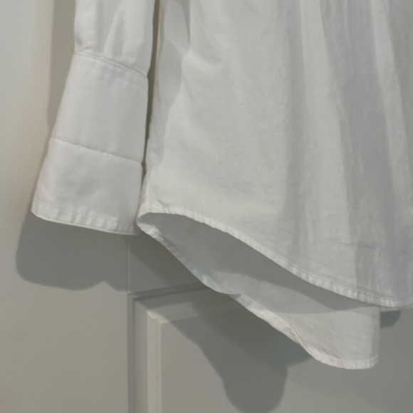 Women's Zara Oversized White Button Down Long Sleeve Shirt Size M - Picture 5 of 7